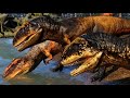 3 Giganotosaurus & 3 JPOG Carcharodontosaurus Breakout & Fight! JWE Mods (4K 60FPS)