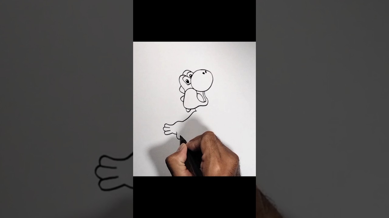 How to draw Yoshi easy Drawing 