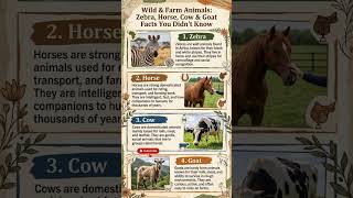 Wild Animals Zebra, Horse, Cow & Goat Facts You Didn’t Know