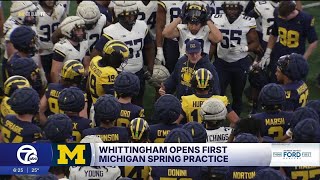 Kyle Whittingham opens first Michigan spring practice crediting QB Bryce Underwood
