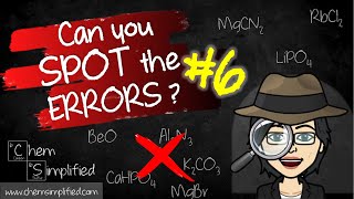 Can You Spot The Errors? Ionic Formula - Dr K