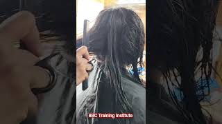 Hair cut also teaching Our institute #haircut #layercutting #hair #freeclasses