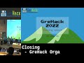 GreHack 2022: Closing speech