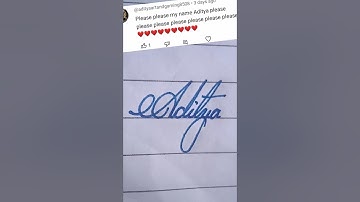 Aditya name write in cursive writing #beautiful#cursive#writting#calligraphy#shorts#clips