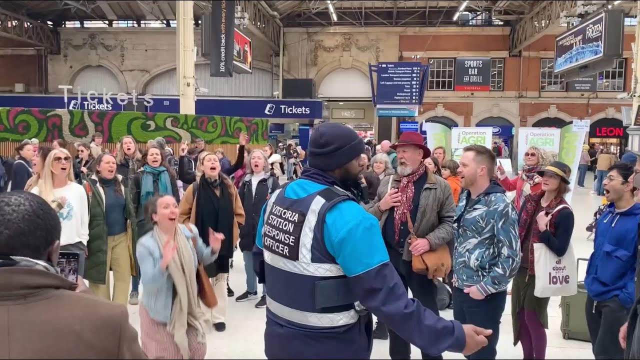 Earth Day FlashMob 2024 London Victoria - Singing Ourselves Home