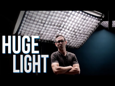 The BIGGEST video light I&rsquo;ve ever seen:  a 300w Portable Window - Intellytech Mega LC LiteCloth
