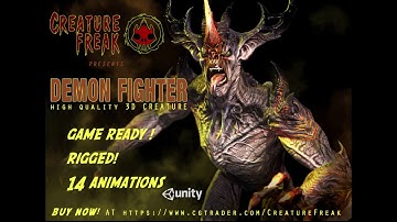 Demon Fighter 3d character