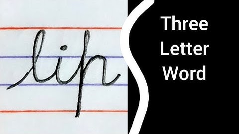 EP #8 | How to write three letter word "lip" in cursive | LEARN EASILY