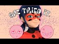 miraculous ladybug, jubilation: she tried it!