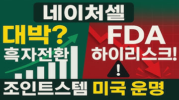 [Update] 네이처셀 대박? 흑자전환 vs FDA 하이리스크! 조인트스템 미국 운명