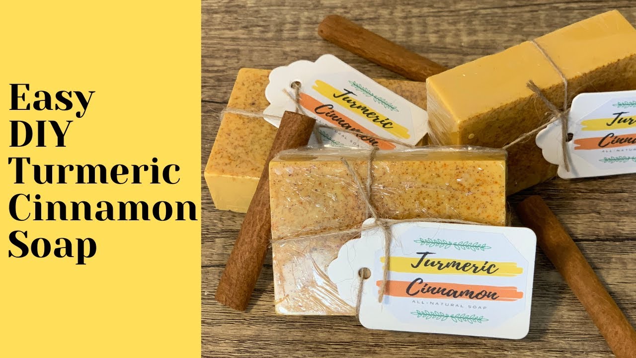 DIY Turmeric Cinnamon Soap for Acne & Blemish-Free Skin | DIY Holiday Gift Ideas 2020
