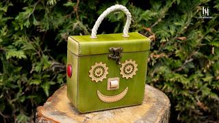 Leather RoboT Toy Bag Pattern and Tutorial