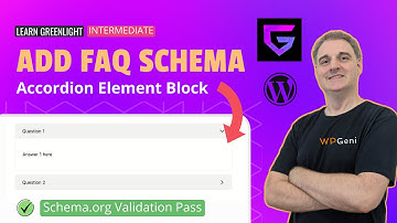 How to add FAQ Schema Markup and Accessibility to Greenshift / Greenlight Accordion Element Block