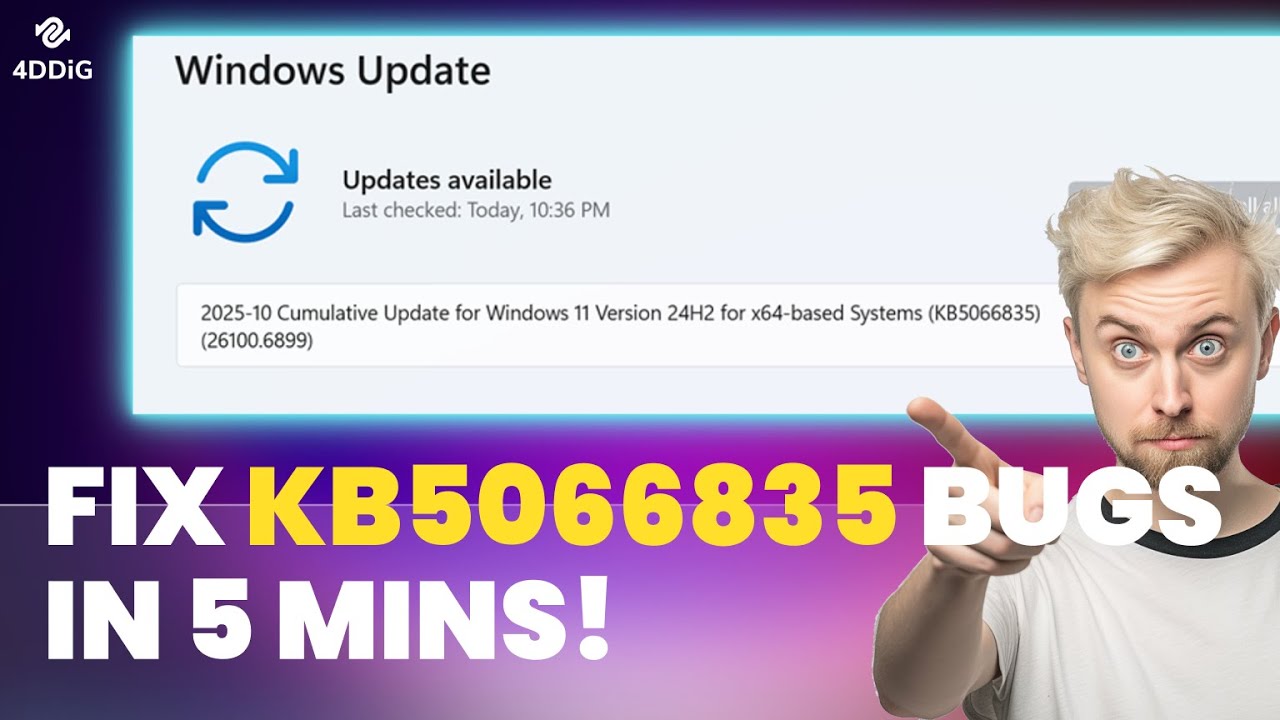 🔥[6 Ways] Fix Windows 11 KB5066835 Update Bugs in Minutes