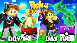 I SPENT 100 DAYS In *LUCKY BLOCK* PIXELMON... Here's What Happened