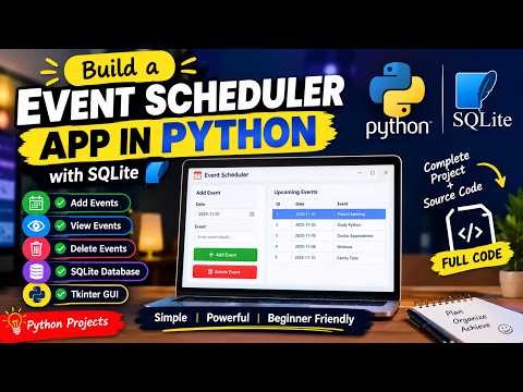 I Built an Event Scheduler App Using Python & SQLite! 🐍📅 | Full Project Tutorial... 