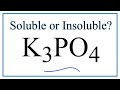 Solubility of Potassium Phosphate