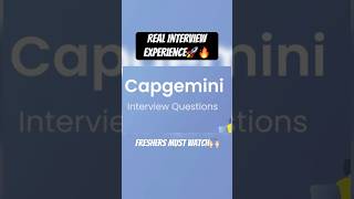 Capgemini Interview Experience 💻 | Most Asked Questions for Freshers 🔥 #capgemini #interview