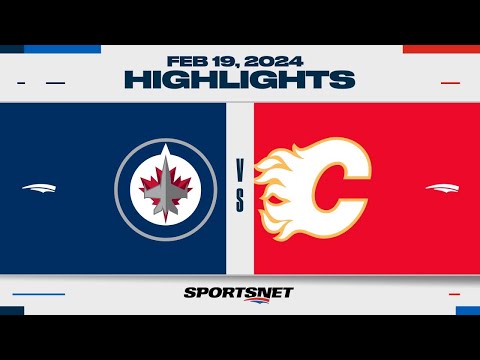 NHL Highlights | Jets vs. Flames - February 19, 2024