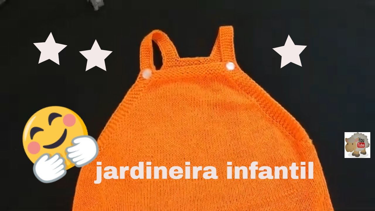 Como fazer uma jardineira infantil simples em tricô à máquina