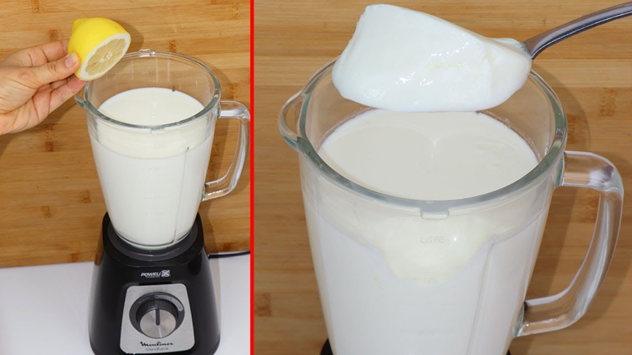 لن تشتري الرايب من المحلات بعد اليوم حضري رايب الخلاط السريع بالحامض فقط ناجح %100 بطريقة لا تصدق