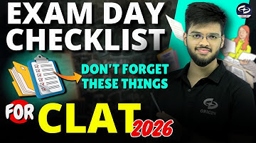 CLAT 2026 Exam Centre Checklist | Don
