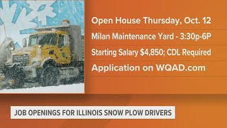 Illinois DOT looking to fill plow driver roles ahead of winter