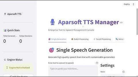 Aparsoft AI: Open-Source Text-to-Speech Toolkit with Kokoro Librosa MCP server and AI Integration