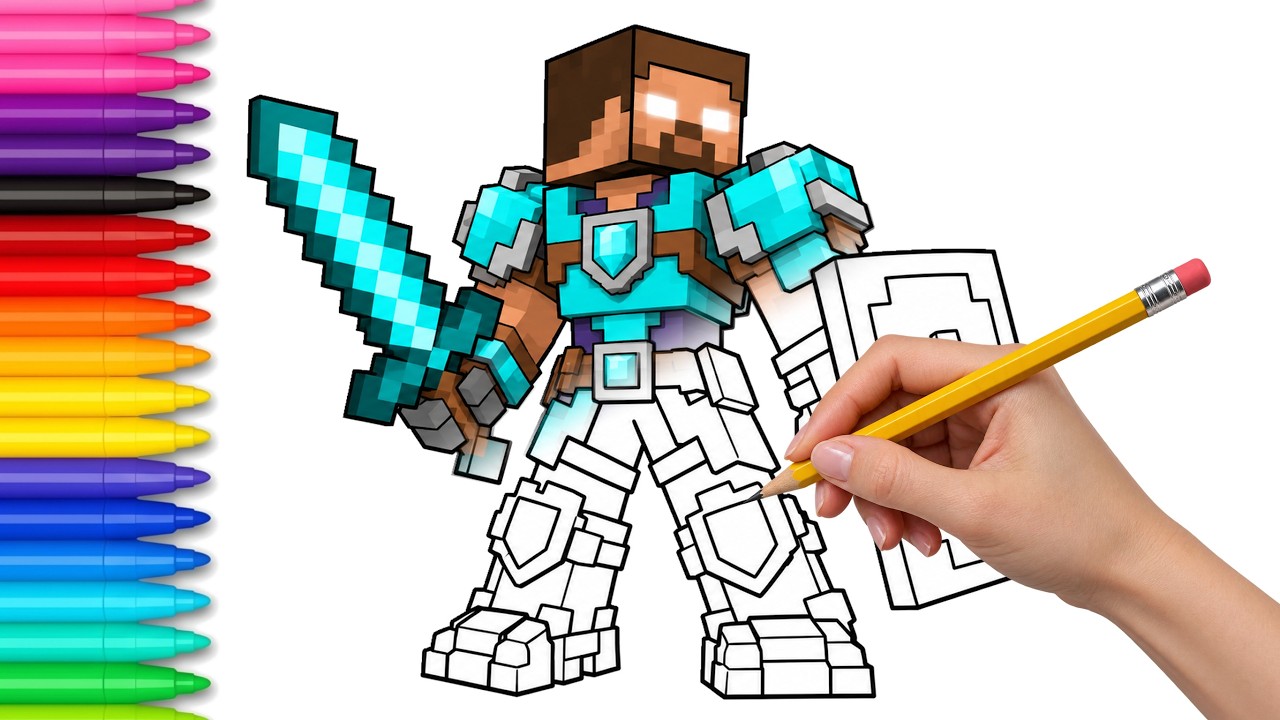 How To Draw HEROBRINE from Minecraft | Easy Drawing Tutorial - YouTube