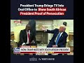 President Trump Brings TV Into Oval Office to Show South African President Proof of Persecution