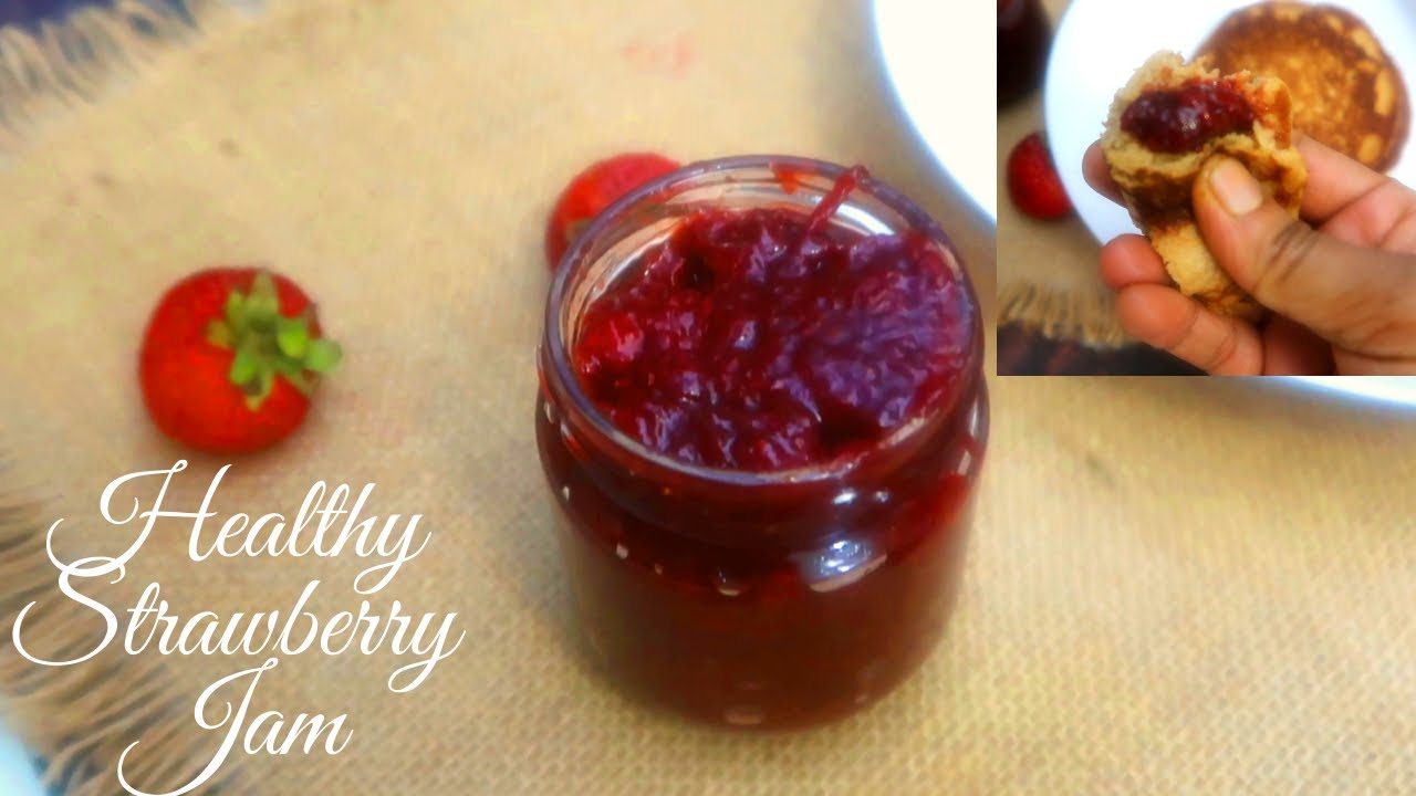 Healthy Strawberry Jam How to make Strawberry Jam with Jaggery YouTube