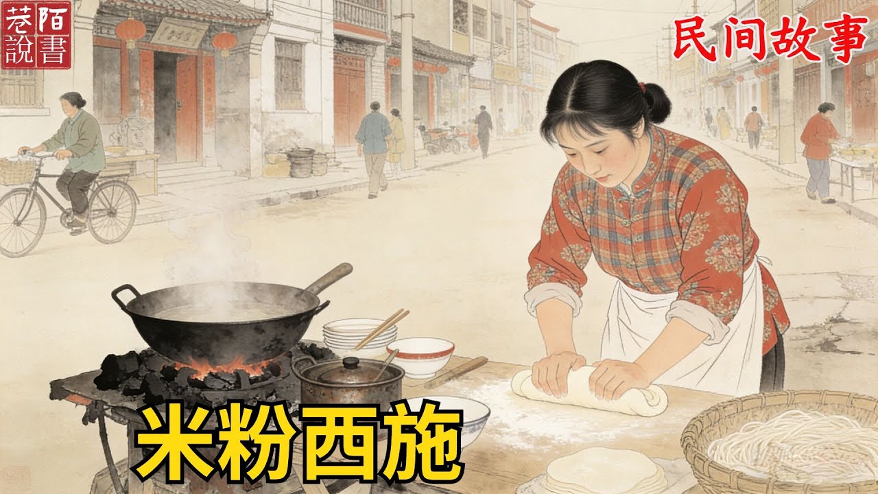 苦命兒媳婦被婆婆逐出家門，擺攤賣米粉憑美味風靡全城，贏得「米粉西施」美名，婆家攜厚禮跪求她回門！【巷陌說書人】#奇聞#故事#民間故事#故事頻道#睡前故事