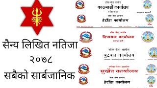 Nepal army Sainya exam result 2078