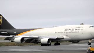 Ups Boeing 747-400Bcf N579Up Lands In Anchorage