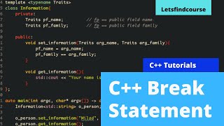 C++ Break Statement With Example - C++ Tutorials