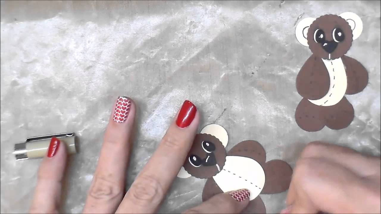 Justafew - How to make Paper Bears with a paper punch hobby lobby commack