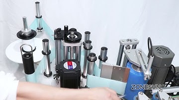 ZONESUN Automatic Desktop Double Side Round Bottle Labeling Machine With Printer