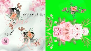 Template Undangan Pernikahan Digital kosong terbaru 2020 edit by Phone || Green screen bunga Free