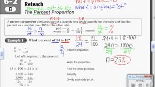 6-2 B Percent Proportions & solving for anything with them 7th grade math