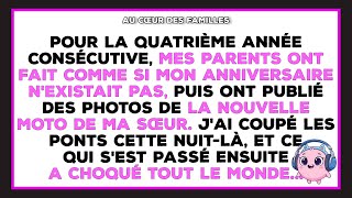 Pour la 4e année, mes parents ignorent mon anniversaire mais postent des photos.