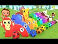 Learning Numbers for Children with Little Babies Fun Play Wooden Hammer Soccer Ball Animal Toys Edu