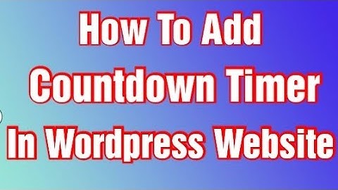 How To Add Count Down Timer Before Download In Wordpress |Hindi|