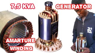 How to wind Generator amarture (7.5 kva FullVideo)