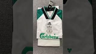 Liverpool Away Retro Fan Version White Green Football Shirt