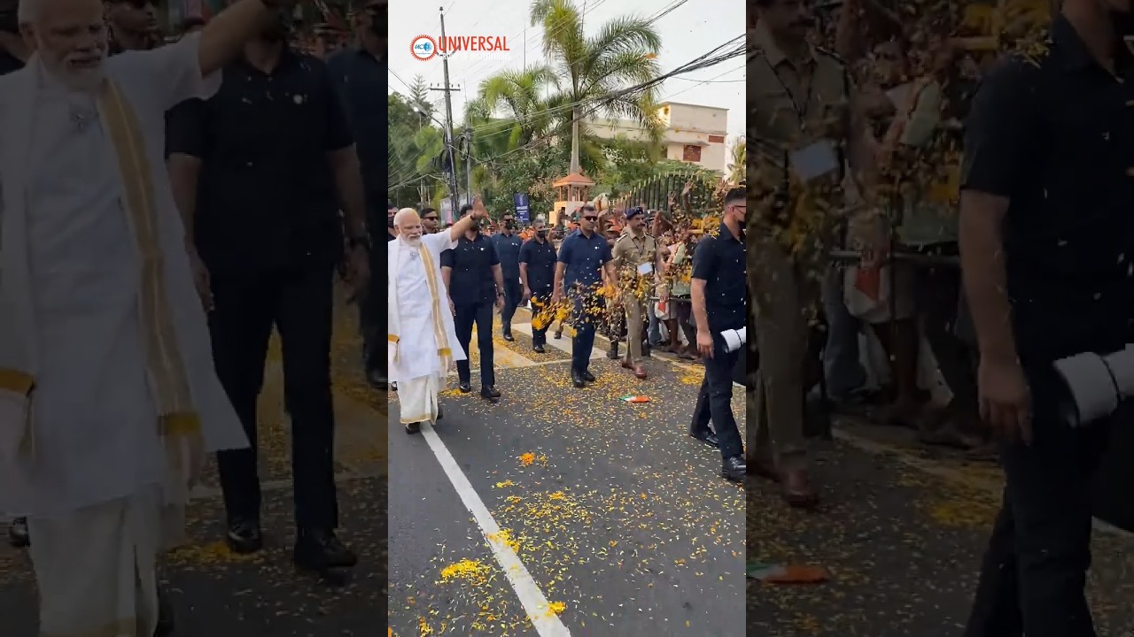 PM Modi’s Vibrant Kerala Visit: Kochi Roadshow & Guruvayur Temple Prayers 🌸 | Highlights