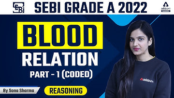 SEBI GRADE A 2022 | REASONING | BLOOD RELATION (CODED ) PART 2   BY SONA SHARMA