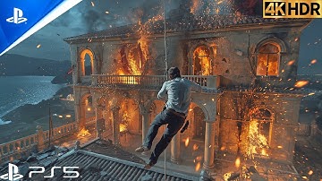 Trapped in Mid-Air! Deadly Rope Escape – Uncharted 4 Gameplay (4K 60FPS)