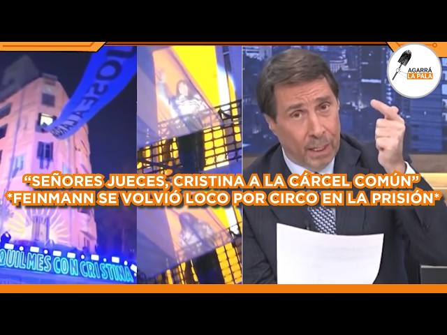 FEINMANN SE VOLVIÓ LOCO POR CIRCO EN PRISIÓN DE CRISTINA: "TIENE QUE IR A UNA CÁRCEL COMÚN YA"