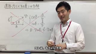 速度や力（ベクトル量）の分解