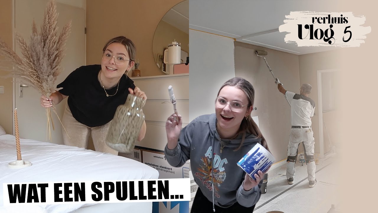 SPULLEN INPAKKEN voor VERHUIZING & HUIS GESCHILDERD 🏡⚒️ Verhuisvlog #5 ...